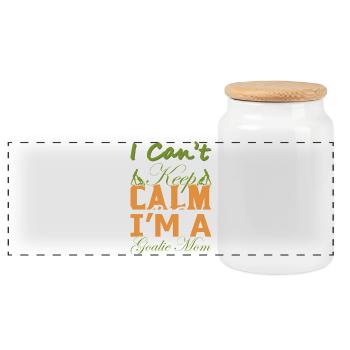 Cadeau drôle de maman gardien – Chemise Je n’arrive pas à garder son calme - Boîte à biscuits avec couvercle en bois - blanc - Devant