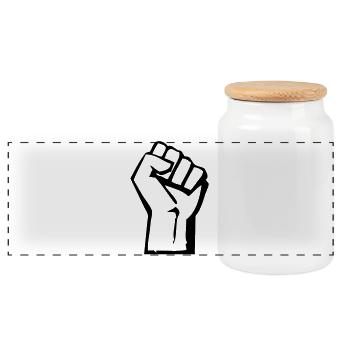 Faust - Proletariat - Worker - Panoramic Cookie Jar with Wooden Lid - white - Front