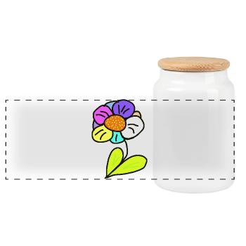 Jardinier des enfants du jardin de fleurs - Boîte à biscuits avec couvercle en bois - blanc - Devant