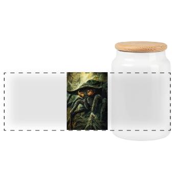 L’Araignée à lunettes dans Duskwood - Boîte à biscuits avec couvercle en bois - blanc - Devant