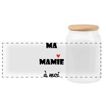 MAMIE. MAMAN. GRAND-MERE. FÊTE DES MÈRES - Boîte à biscuits avec couvercle en bois - blanc - Devant