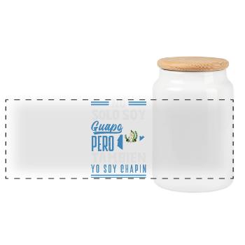Guatemala Flagge T-Shirt Stolz & Heimat Chapín - Panorama Keksdose mit Holzdeckel - Weiß - Vorne
