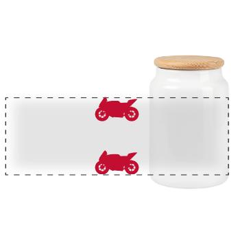 Motard du drapeau Autrichien Motorsport - Boîte à biscuits avec couvercle en bois - blanc - Devant
