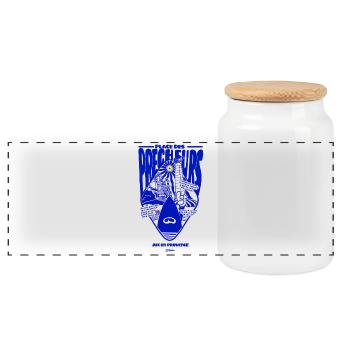 Aix Place des Precheurs Sardine - Boîte à biscuits avec couvercle en bois - blanc - Devant