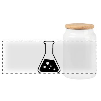 Reagenzglas Chemie Chemiker Geschenk - Panorama Keksdose mit Holzdeckel - Weiß - Vorne