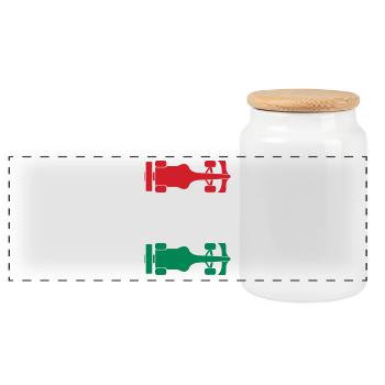 Formule Hongrie Formel Racing Ungarn - Boîte à biscuits avec couvercle en bois - blanc - Devant