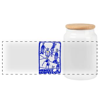 Moments Suspendus Marseille - Boîte à biscuits avec couvercle en bois - blanc - Devant