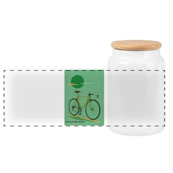 The Ride — Retro Cruiser/mode aventure/rose - Boîte à biscuits avec couvercle en bois - blanc - Devant