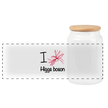 I love Higgs boson - Boîte à biscuits avec couvercle en bois - blanc - Devant