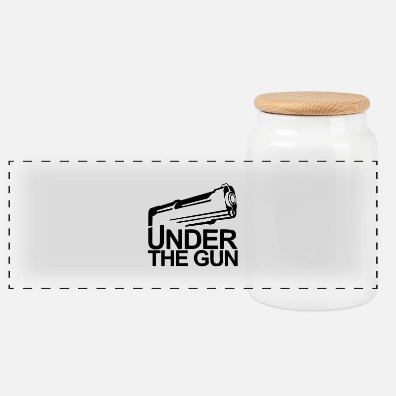 under the gun - UTG Poker - Panorama Keksdose mit Holzdeckel - Weiß