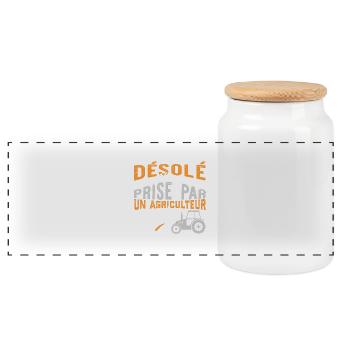 Agriculteur sexy cadeau - Boîte à biscuits avec couvercle en bois - blanc - Devant