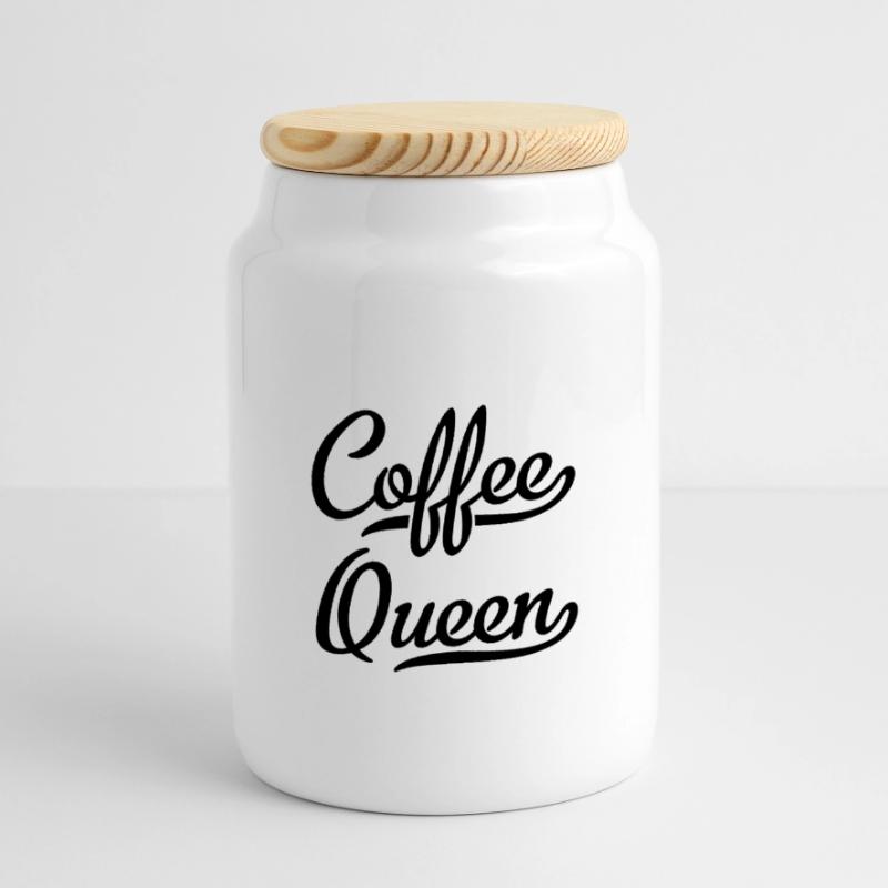 Caffè Biscottiera con coperchio in legno