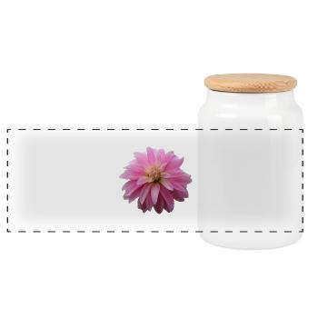 Fleur Rose Rose Fleur Fleurs Rose Rose Fleurs - Boîte à biscuits avec couvercle en bois - blanc - Devant