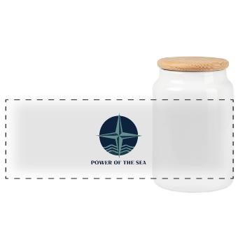 TSHIRT COOL, LE POUVOIR DE LA MER - Boîte à biscuits avec couvercle en bois - blanc - Devant
