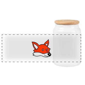 Renard Renard roux Animal sauvage Intelligent Habitants de la forêt - Boîte à biscuits avec couvercle en bois - blanc - Devant