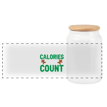 hahwiefunny Plan de travail 1 - Boîte à biscuits avec couvercle en bois - blanc - Devant