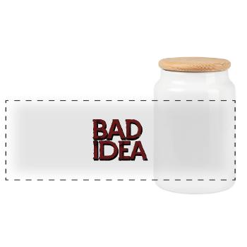 Bad Idea - Panorama Keksdose mit Holzdeckel - Weiß - Vorne