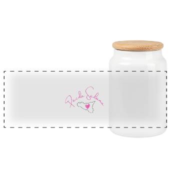 Piccola Siciliana Kinder T-Shirt – Süßer Italienis - Panorama Keksdose mit Holzdeckel - Weiß - Vorne