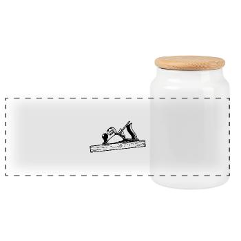 Conception de la raboteuse Schreiner - Boîte à biscuits avec couvercle en bois - blanc - Devant