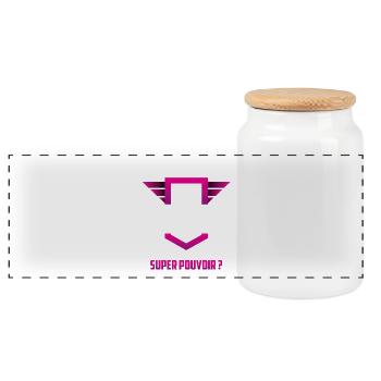 Ergothe rapeute - Boîte à biscuits avec couvercle en bois - blanc - Devant