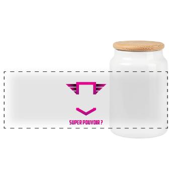 Urgentiste - Boîte à biscuits avec couvercle en bois - blanc - Devant