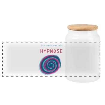Hypnose - Panorama Keksdose mit Holzdeckel - Weiß - Vorne