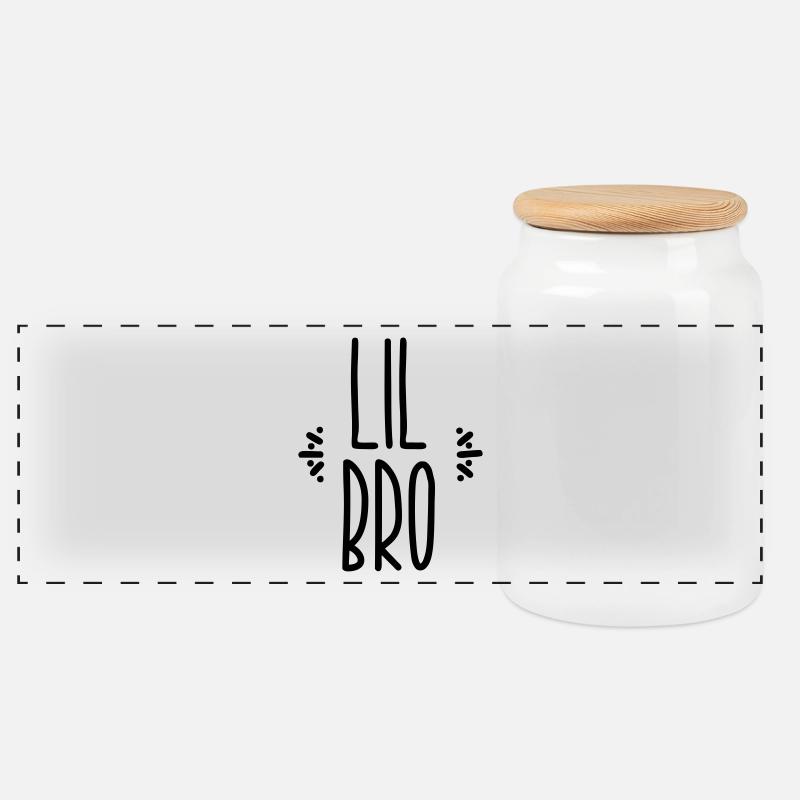 lil bro - Panorama Keksdose mit Holzdeckel - Weiß