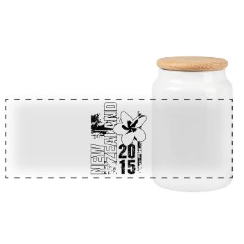 New Zealand 2015 - Boîte à biscuits avec couvercle en bois - blanc - Devant