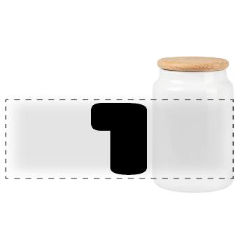 1 AN. 1er ANNIVERSAIRE. ANNIVERSAIRE 1 AN - Boîte à biscuits avec couvercle en bois - blanc - Devant