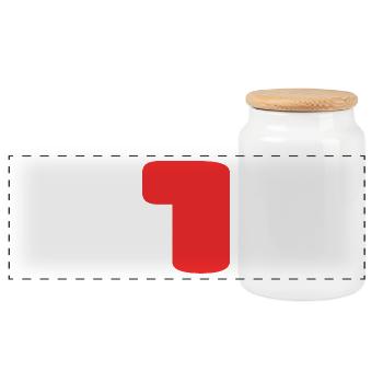 1. 1 YEAR. 1ST ANNIVERSARY. BIRTHDAY 1 YEAR - Panoramic Cookie Jar with Wooden Lid - white - Front