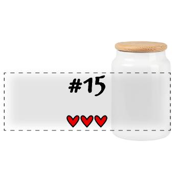 ANNIVERSARY. HAPPY BIRTHDAY. HAPPY BIRTHDAY. - Panoramic Cookie Jar with Wooden Lid - white - Front