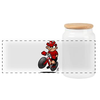 VTT - Boîte à biscuits avec couvercle en bois - blanc - Devant