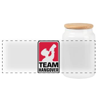 team logo hangover - Panorama Keksdose mit Holzdeckel - Weiß - Vorne