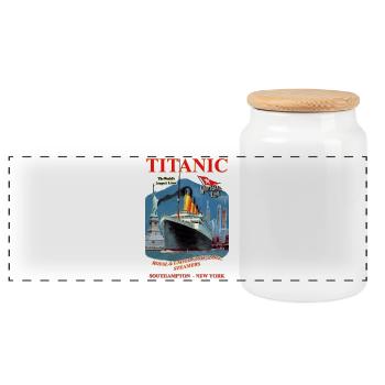 TITANIC SPIRIT Kreation Louis RUNEMBERG © Adagp - Panorama Keksdose mit Holzdeckel - Weiß - Vorne
