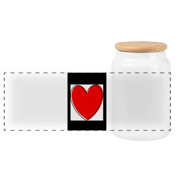 Cadeau pour la fête des mères : Idée de cadeau pour la fête des mères - Boîte à biscuits avec couvercle en bois - blanc - Devant