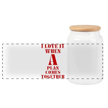 All risks agency, cult series, series fan - Panoramic Cookie Jar with Wooden Lid - white - Front