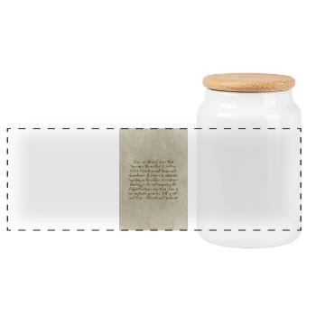 Philosophischer Text über die Liebe Poster - Panorama Keksdose mit Holzdeckel - Weiß - Vorne