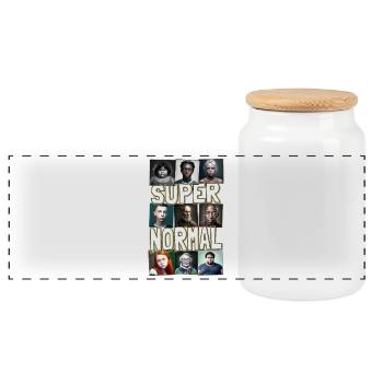 Super Ordinary 03 SN - Boîte à biscuits avec couvercle en bois - blanc - Devant