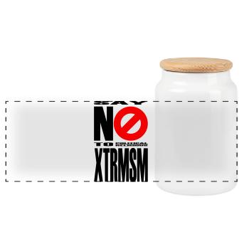 NO2XTRMSM - Panorama Keksdose mit Holzdeckel - Weiß - Vorne