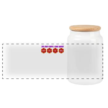 Les seules puces qui m’intéressent - Boîte à biscuits avec couvercle en bois - blanc - Devant