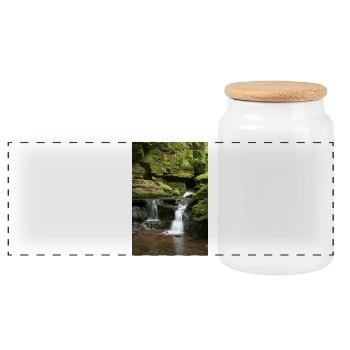 Forêt-Noire Monbach - Boîte à biscuits avec couvercle en bois - blanc - Devant