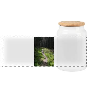 GREEN WAY - Panorama Keksdose mit Holzdeckel - Weiß - Vorne