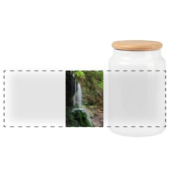 CHUTE D’EAU DE MOUSSE HÖRSCHBACH PRÈS DE MURRHARDT - Boîte à biscuits avec couvercle en bois - blanc - Devant