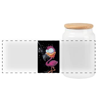 Flymingo 2 - Boîte à biscuits avec couvercle en bois - blanc - Devant