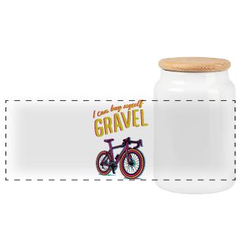 Motivation vibrante pour le cyclisme sur gravier - Boîte à biscuits avec couvercle en bois - blanc - Devant