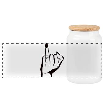Attitude de mariée – Verlobt mit Haltung - Boîte à biscuits avec couvercle en bois - blanc - Devant