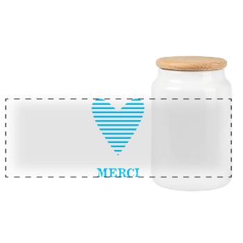 THANK YOU. MISTRESS. MASTER - Panoramic Cookie Jar with Wooden Lid - white - Front