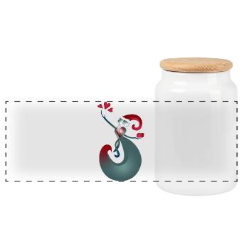 Donner Recevoir Noël - Boîte à biscuits avec couvercle en bois - blanc - Devant