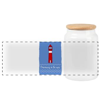 RETRAITE. BONNE RETRAITE. JOYEUSE RETRAITE - Boîte à biscuits avec couvercle en bois - blanc - Devant