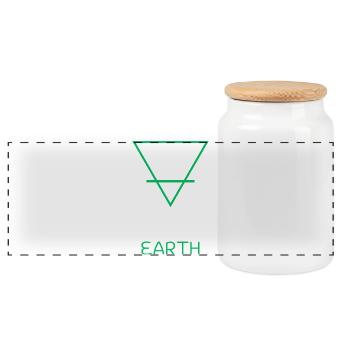 Élément De La Terre - Boîte à biscuits avec couvercle en bois - blanc - Devant